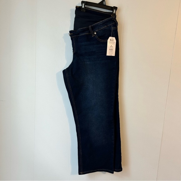 Women’s XL (16-18) maternity jeans. Dark blue. Time & Tru. New.‎ Straight leg. - Picture 1 of 8